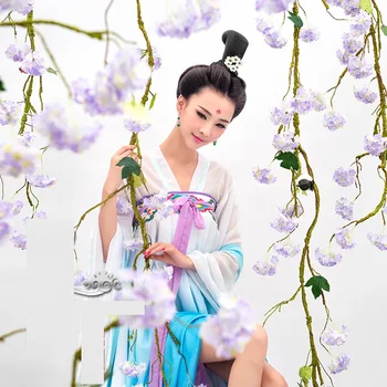 Yi Qing Estetice Dans Zână Costum Hanfu Dinastiei Tang Talie Mare Printesa Ruqun Tematice de Fotografie Costum pentru Femei