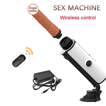 Fără fir de Control de la Distanță Masina de Sex Alb X1 Automată Masturbator Mașină Mână Liberă Telescopic Penis artificial Vibratoare jucarii Sexuale pentru Femei