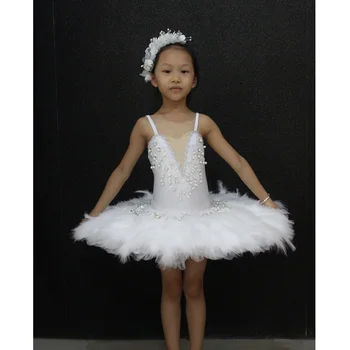 Fata Pană Albă Lacul Lebedelor Balet Costume de Balet costume de Balet,Adult sau Copil Balerina Rochie Din Pene Albe de vânzare cu Amănuntul en-Gros