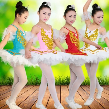 Fetele De Balet De Dans Latino Pentru Copii De Dans De Balet Profesionist Concurenței Costum Scurt Tutu