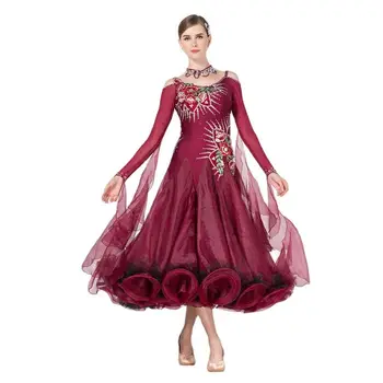 B-17206 dans rochii de concurență femeile poartă, Personalizate, plus modernă sală de bal mâneci lungi rochie de dans