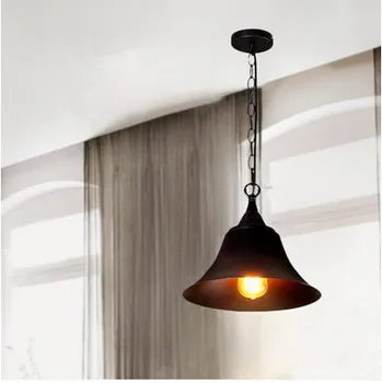 Europene epocă de fier negru pălărie design pandantiv lumini Industria stil E27 LED stea lampi pentru sala de mese&verandă&scări CYDD008B