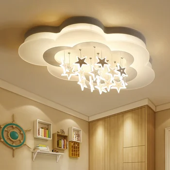 Simplu și modern lampă de tavan dormitor matrimonial lampa de personalitate creatoare nor de iluminat băiat fată camera copiilor lampă de plafon