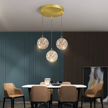 Modern Nordic simplu Pandantiv de Aur Lumini Pentru Sufragerie Living Bucatarie Banda de Lumina Deco Bar Lampa Minimalist corp de iluminat cu Led