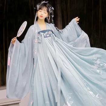 Rafinat Brodate Hanfu Femei Haine Vechi Basm Popular Spectacol De Dans Rochie Dinastiei Tang Princess Cosplay Costum