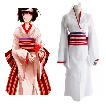Anime Noragami Costume Cosplay Nora Kimono Set Complet ( Haine + Bowknot + Curea + Caciula + Manusi ) Costum De Halloween