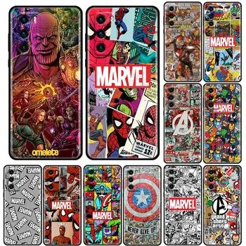 Marvel Comics Silicon Cazul în care Telefonul Pentru Huawei P30 P40 P20 P10 Lite P50 Pro P Inteligente Z 2019 TPU Moale Capacul din Spate Coque Avengers Logo-ul