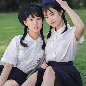 Cosplay Chineză Uniformă Școlară Fata de Clasa JK Uniforme 3 Piese Student Fuste Plisate Haine Seifuku Cămașă Albă Sexy Japoneză