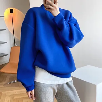 Spațiu modă Pulover de Bumbac Pulover Femei Primavara Toamna anului 2022 Design Subțire Liber Casual Ins Leneș Supradimensionate Bluze Hanorace