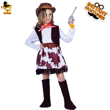 Petrecere De Halloween Costum Cowgirl Pentru Clasic Fermiera Cosplay Vest Rochie Costum, Haine Copii
