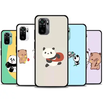 Desene animate drăguț Urși Grizzly, Panda Telefon Caz pentru Redmi 10 9 O C i K20 K30 Pro K40 Plus Pro Nota 10 Pro 11 Pro Silicon Moale