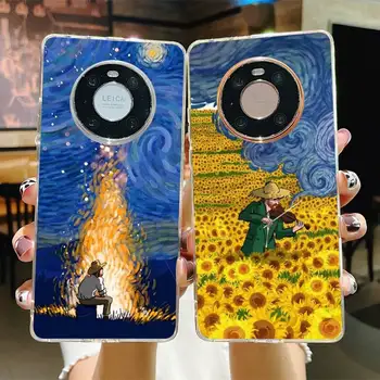Arta lui Van Gogh Pictura Caz de Telefon pentru Samsung S21 A10 pentru Redmi Nota 7 9 pentru Huawei P30Pro Onoare 8X 10i acoperi