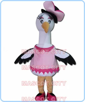 MASCOTA miss swan mascota costum fabrica en-gros de desene animate alb lebădă pasăre tema anime, cosplay, costume de scenă 2796