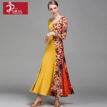 Design nou Dans costume Femei Moderne Vals Tango rochie /standard de dans haine 1729