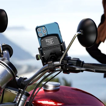 2-în-1 de Încărcare Wireless Adaptor pentru Motociclete Scooter Anti-Alunecare suport pentru Telefon pentru w/ Încărcător Wireless și Încărcare P 1