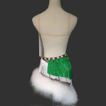 Noul stil de dans latino, costume sexy senior pietre culori ciucure de dans latino rochie pentru femei de dans latino rochii S-4XL 1