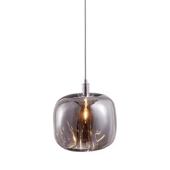 Nordic moderne de sticlă bubble cu bile pandantiv cu led-uri de lumină inel de aur living bucatarie restaurant dormitor lampă de agățat 2