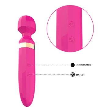 G-Spot Stimularea Vibrator Stimulator Clitoris AV Vibrator USB Reîncărcabilă 10 Tipuri de Frecvențe Orgasm pentru Femei 2